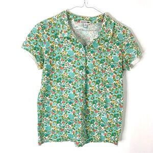 Lacoste Floral Short Sleeve Tee - Green and Blue